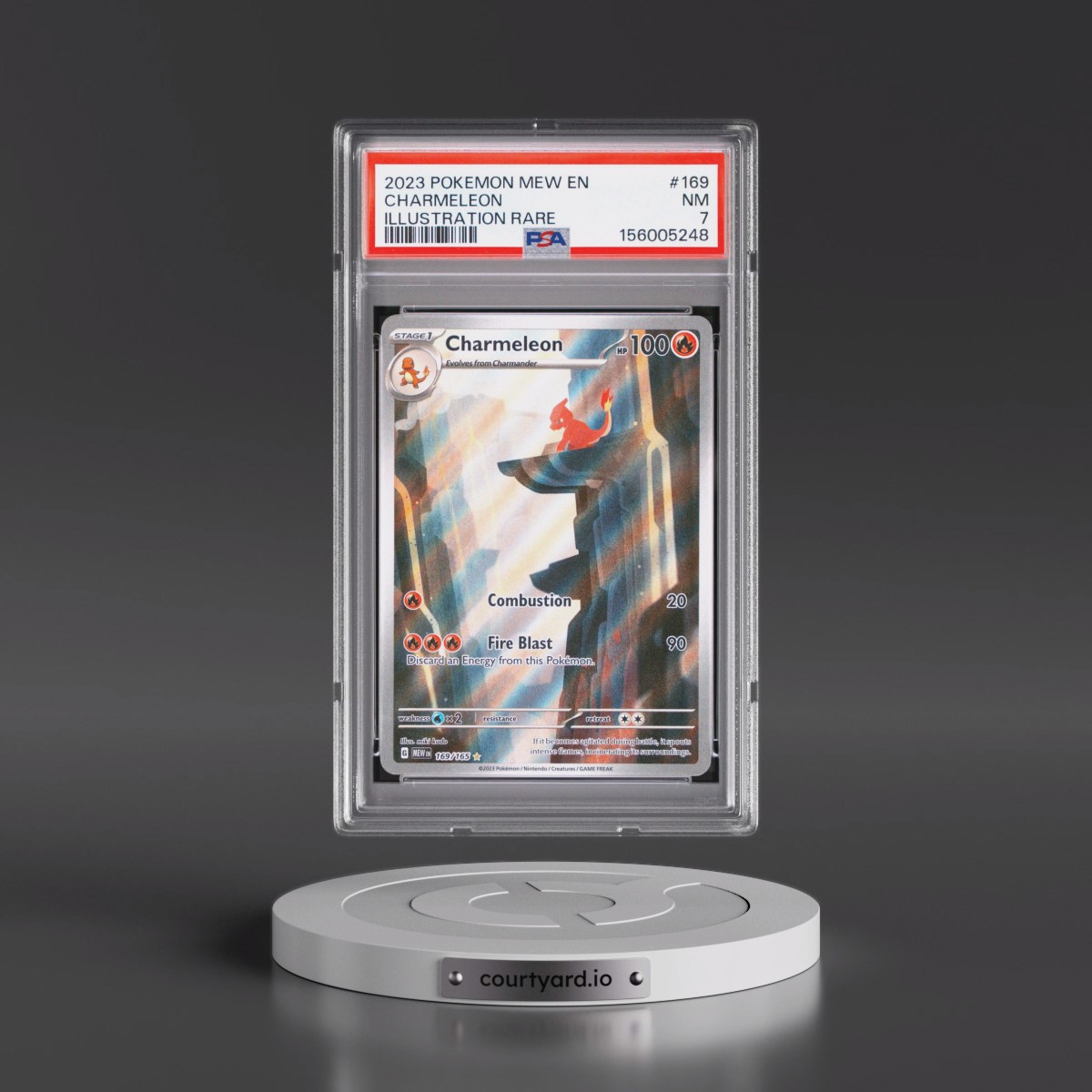 2023 Pokémon Mew EN-151 #169 Charmeleon - Illustration Rare (PSA 7 NM)