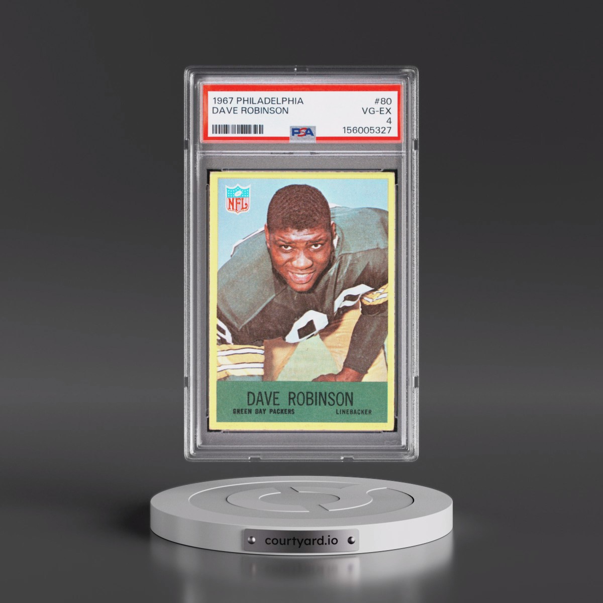 1967 Philadelphia #80 Dave Robinson (PSA 4 VG-EX)