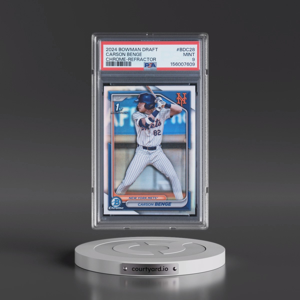 2024 Bowman Draft #BDC28 Carson Benge - Chrome-Refractor (PSA 9 MINT)