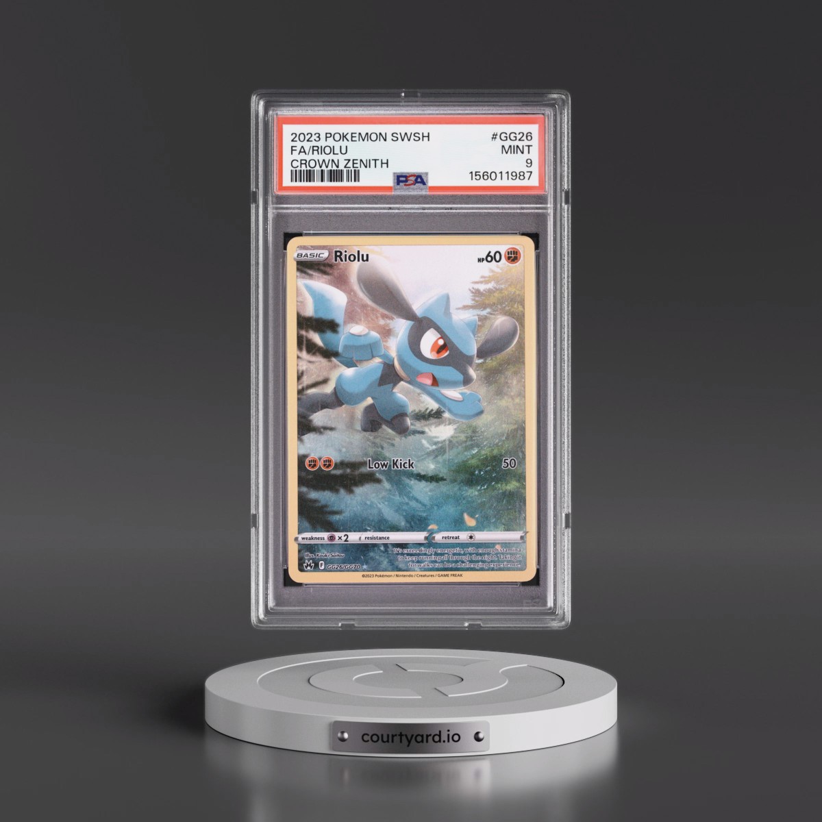 2023 Pokémon Sword and Shield Crown Zenith #GG26 Riolu - Full Art (PSA 9 MINT)