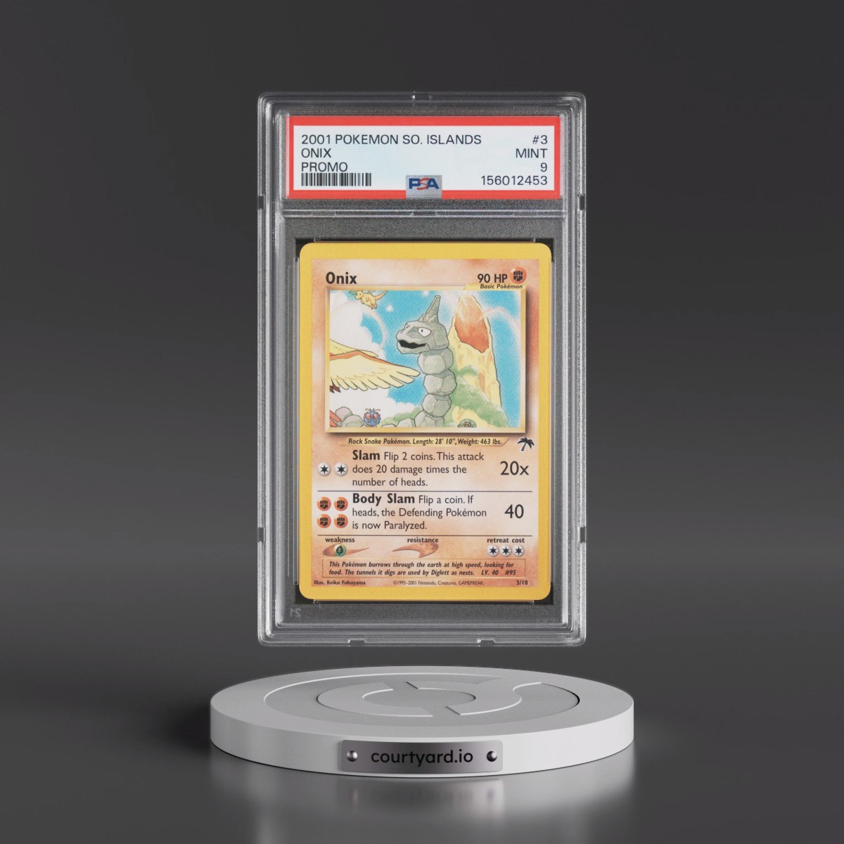 2001 Pokémon Southern Islands Promo #3 Onix (PSA 9 MINT)