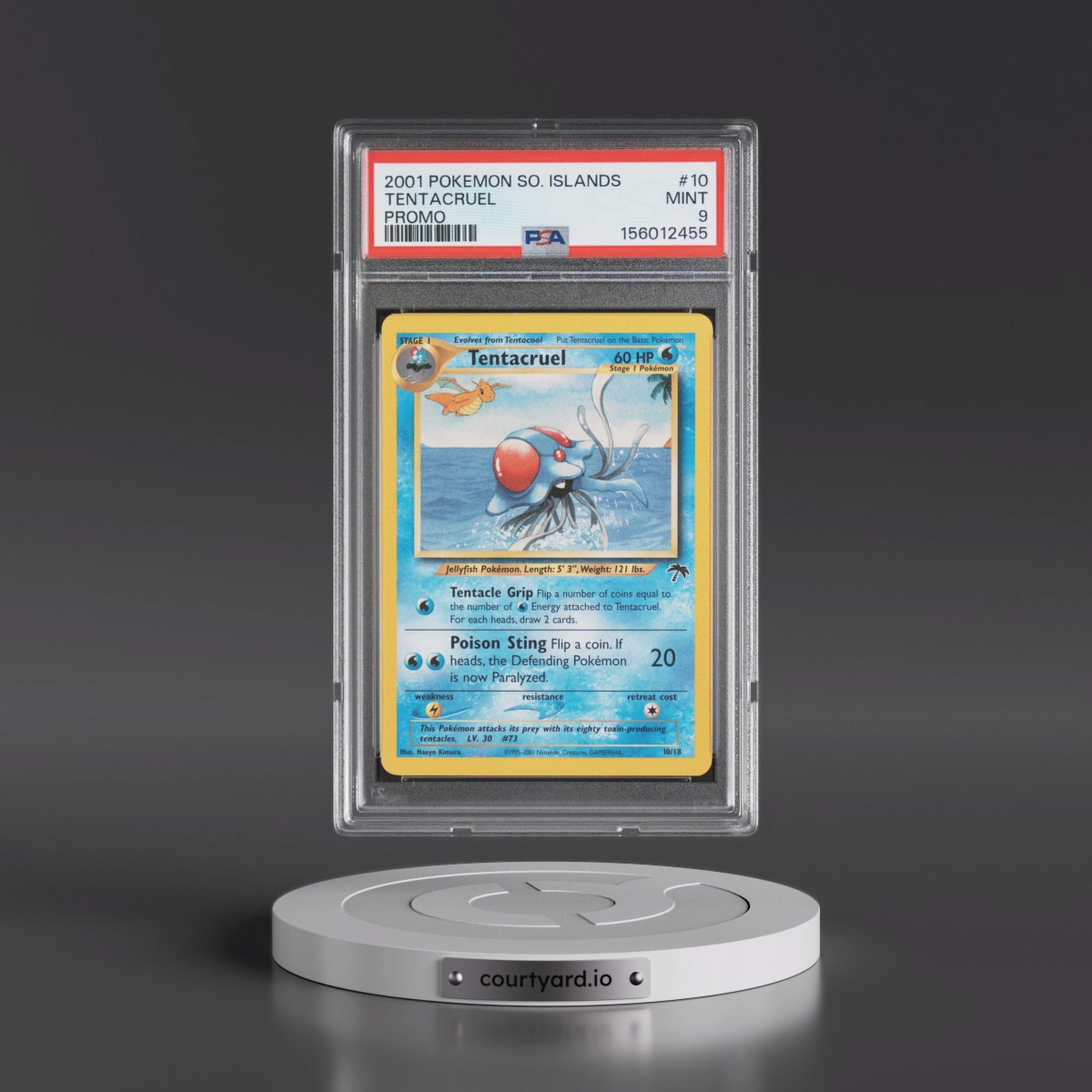 2001 Pokémon Southern Islands Promo #10 Tentacruel (PSA 9 MINT)