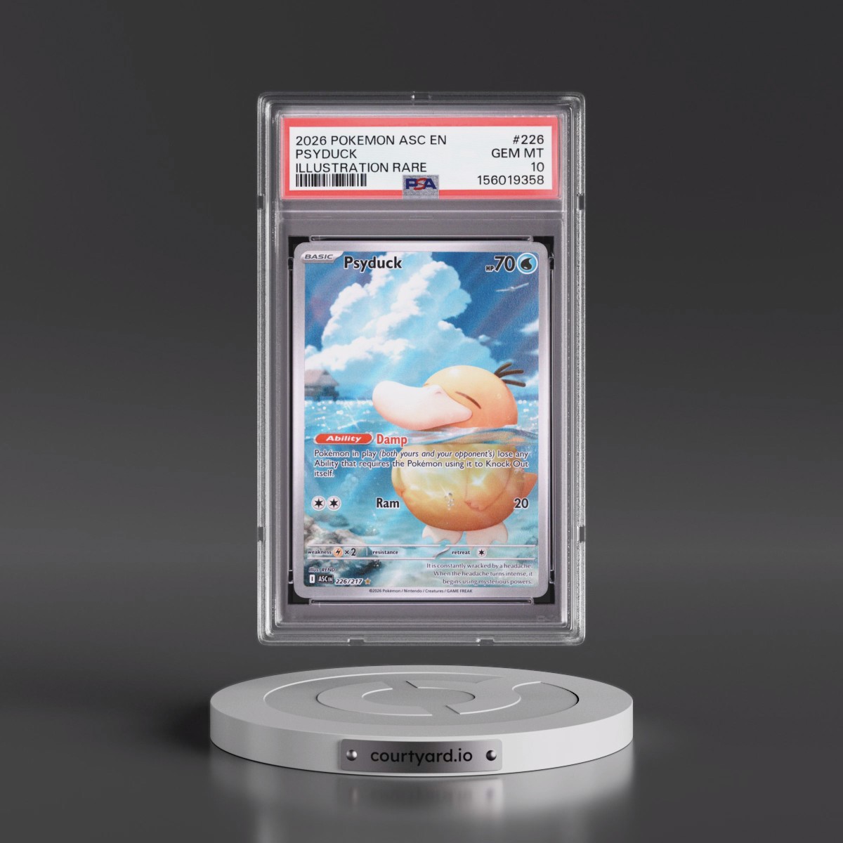 2026 Pokémon Asc EN-Ascended Heroes #226 Psyduck - Illustration Rare (PSA 10 GEM MINT)