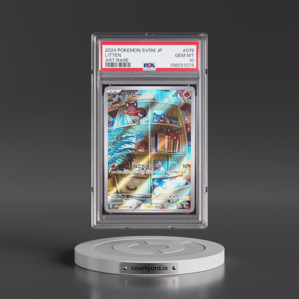 2024 Pokémon Sv5m-Cyber Judge #075 Litten - Art Rare (PSA 10 GEM MINT)