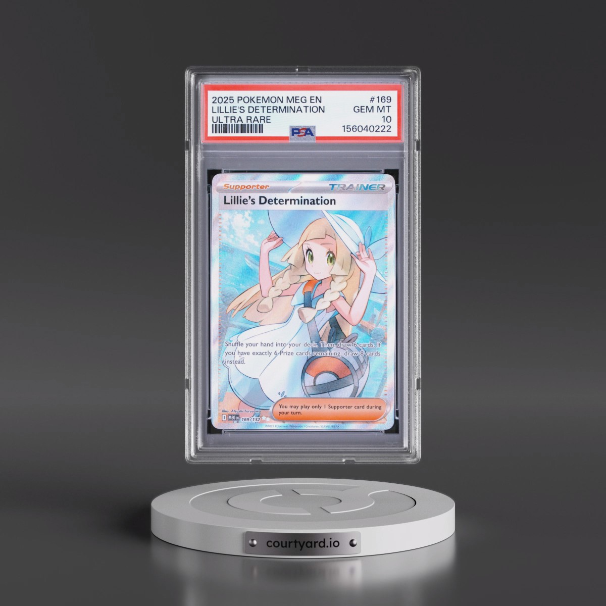 2025 Pokémon Meg EN-Mega Evolution #169 Lillie's Determination - Ultra Rare (PSA 10 GEM MINT)