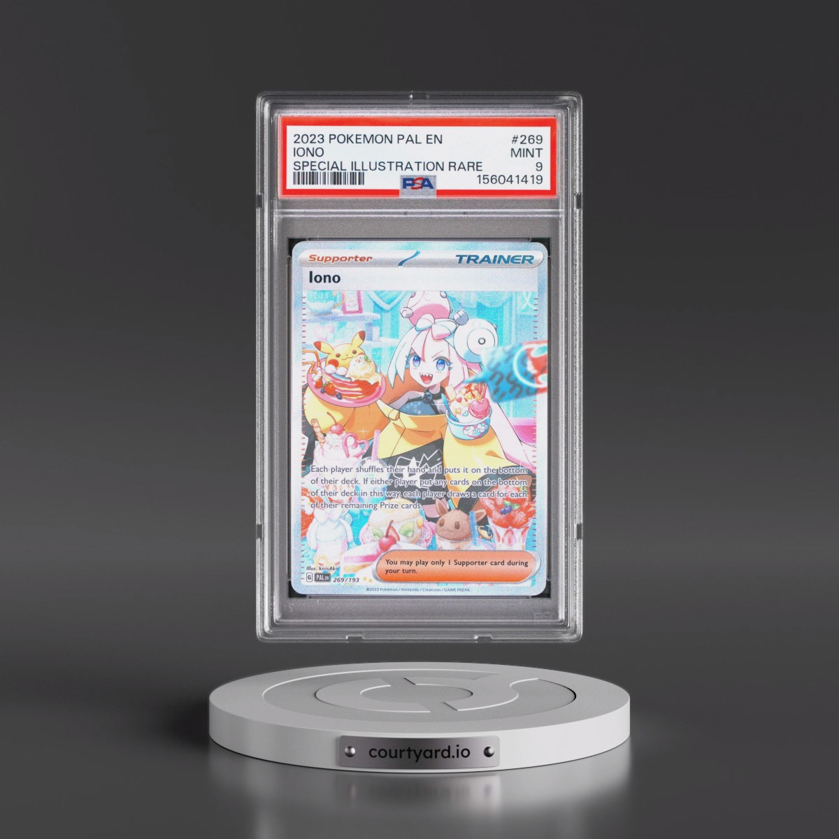 2023 Pokémon Pal EN-Paldea Evolved #269 Iono - Special Illustration Rare (PSA 9 MINT)