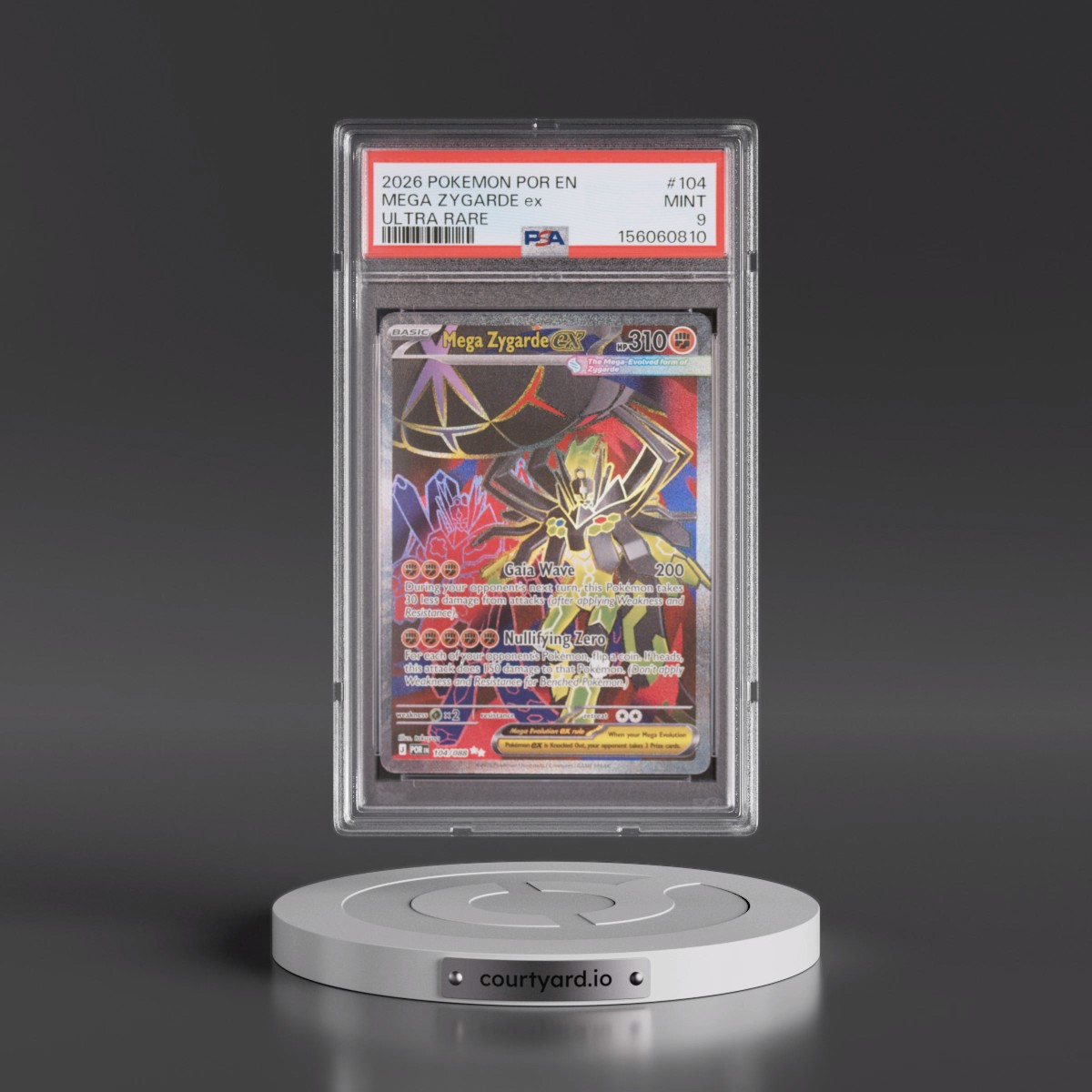 2026 Pokémon Por EN-Perfect Order #104 Mega Zygarde EX - Holo Ultra Rare (PSA 9 MINT)
