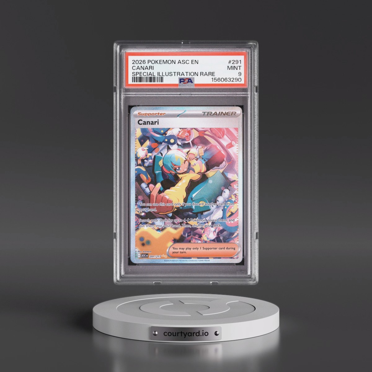2026 Pokémon Asc EN-Ascended Heroes #291 Canari - Special Illustration Rare (PSA 9 MINT)