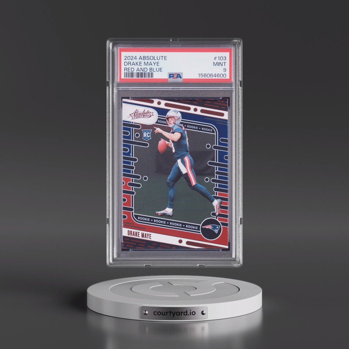 2024 Panini Absolute #103 Drake Maye - Red and Blue (PSA 9 MINT)