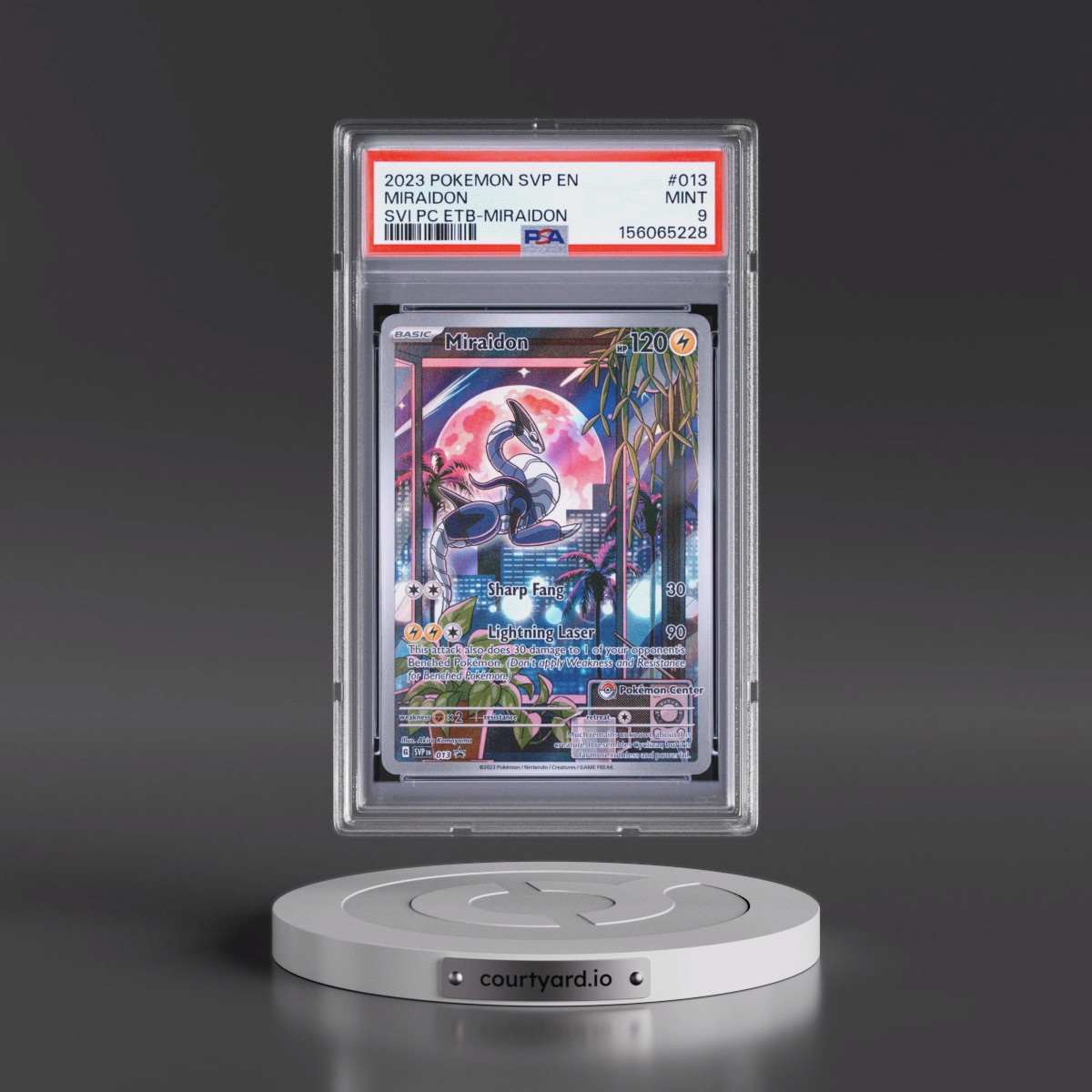 2023 Pokémon Svp EN-SV Black Star Promo #013 Miraidon - Scarlet & Violet Pokemon Center Elite Trainer Box-Miraidon (PSA 9 MINT)