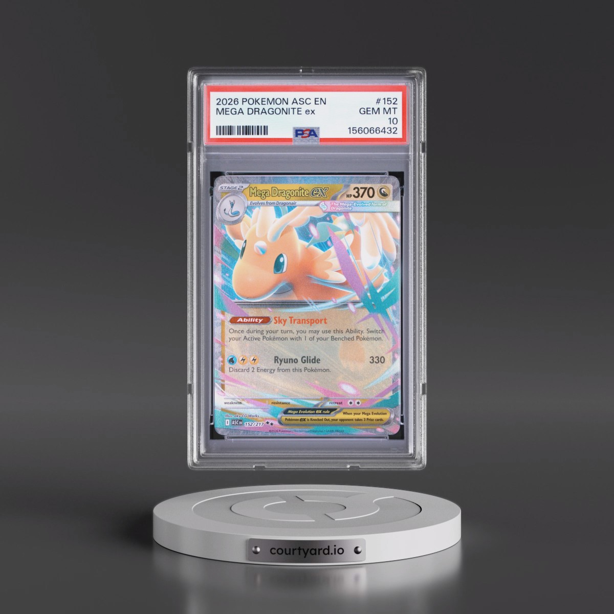 2026 Pokémon Asc EN-Ascended Heroes #152 Mega Dragonite EX - Holo (PSA 10 GEM MINT)