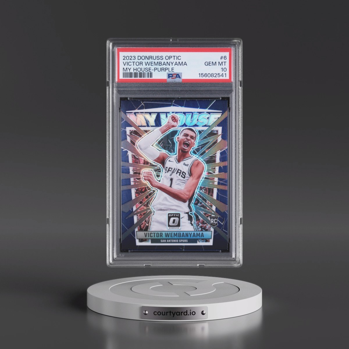 2023 Panini Donruss Optic My House #6 Victor Wembanyama - Purple (PSA 10 GEM MINT)