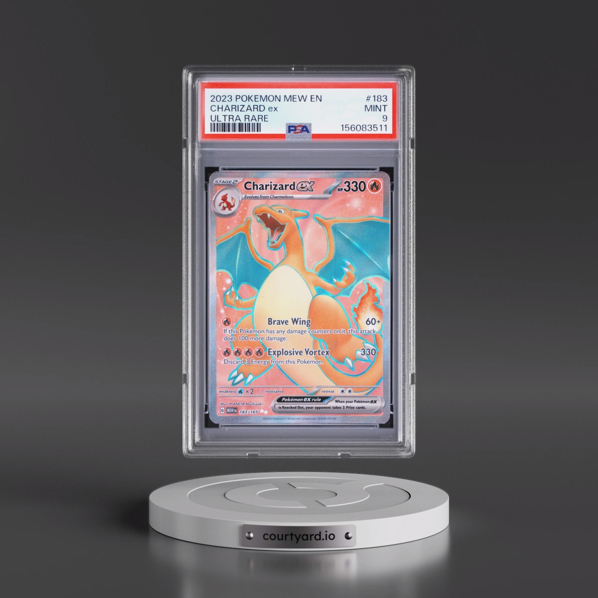 2023 Pokémon Mew EN-151 #183 Charizard EX - Holo Ultra Rare (PSA 9 MINT)