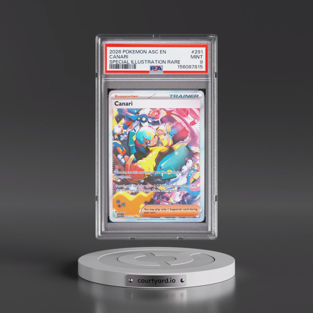 2026 Pokémon Asc EN-Ascended Heroes #291 Canari - Special Illustration Rare (PSA 9 MINT)