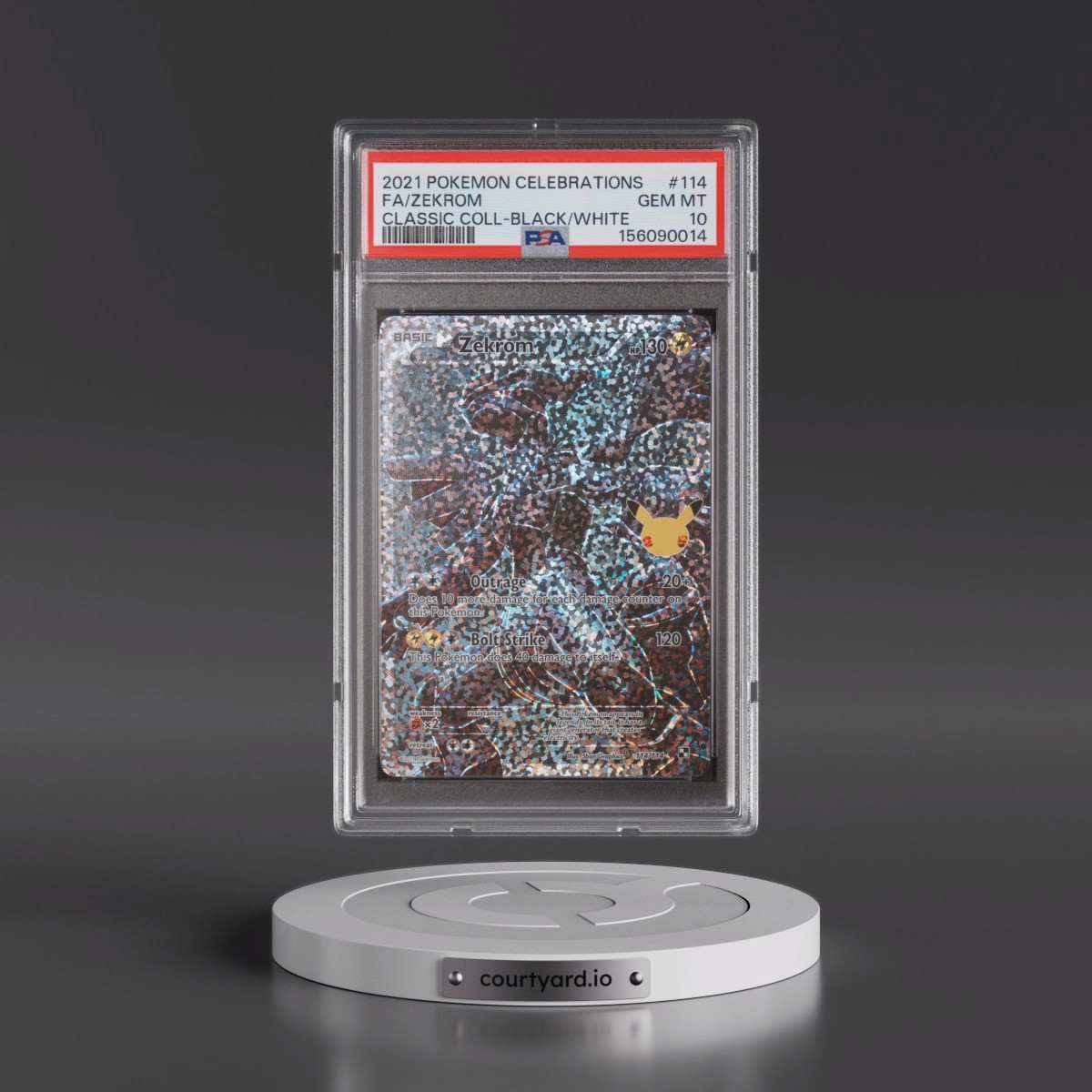 2021 Pokémon Celebrations Classic Collection #114 Zekrom - Full Art (PSA 10 GEM MINT)