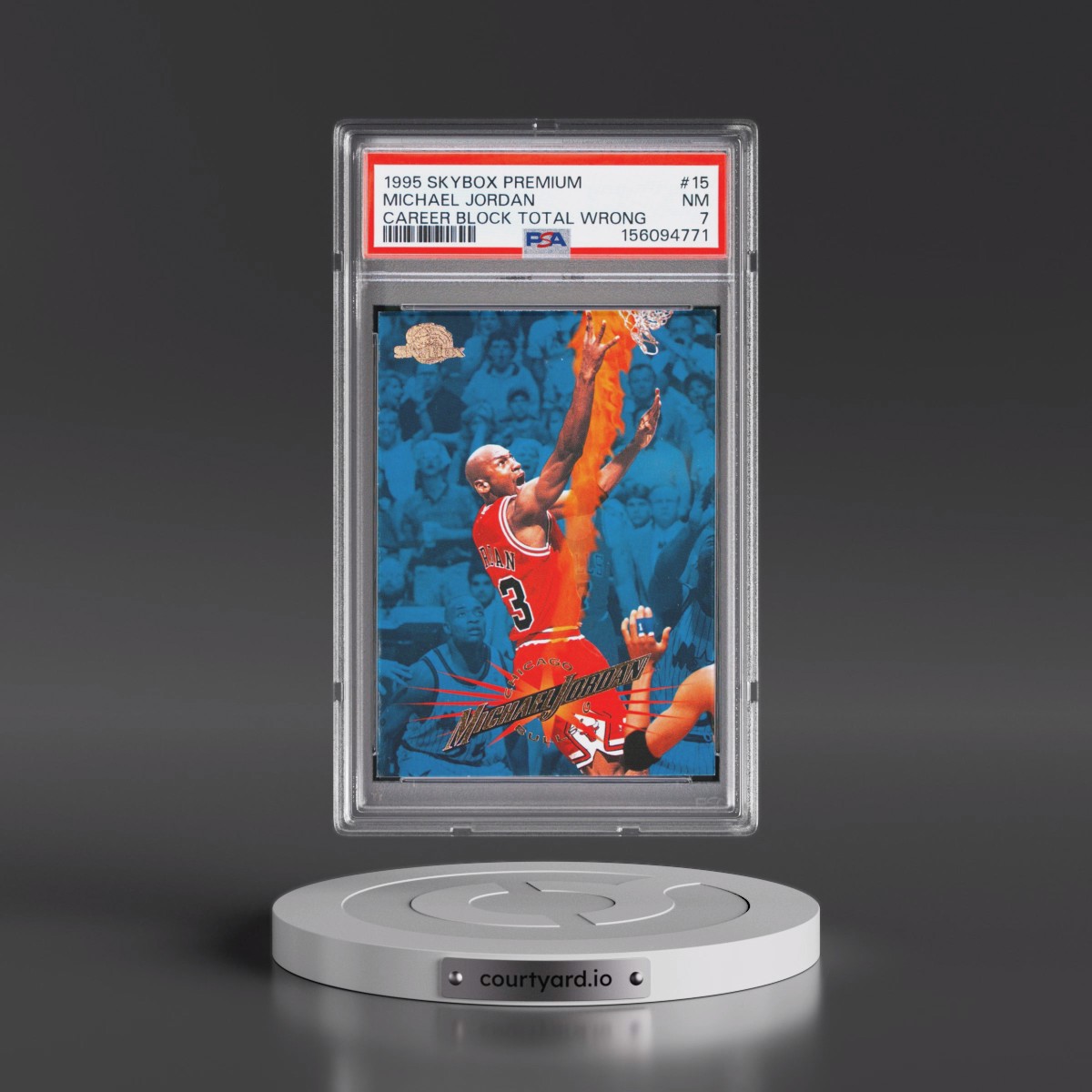 1995 Skybox Premium #15 Michael Jordan - Career Block Total Wrong (PSA 7 NM)