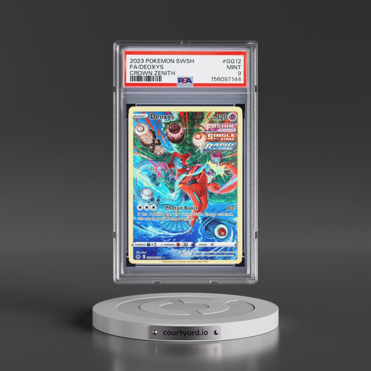 2023 Pokémon Sword and Shield Crown Zenith #GG12 Deoxys - Full Art (PSA 9 MINT)
