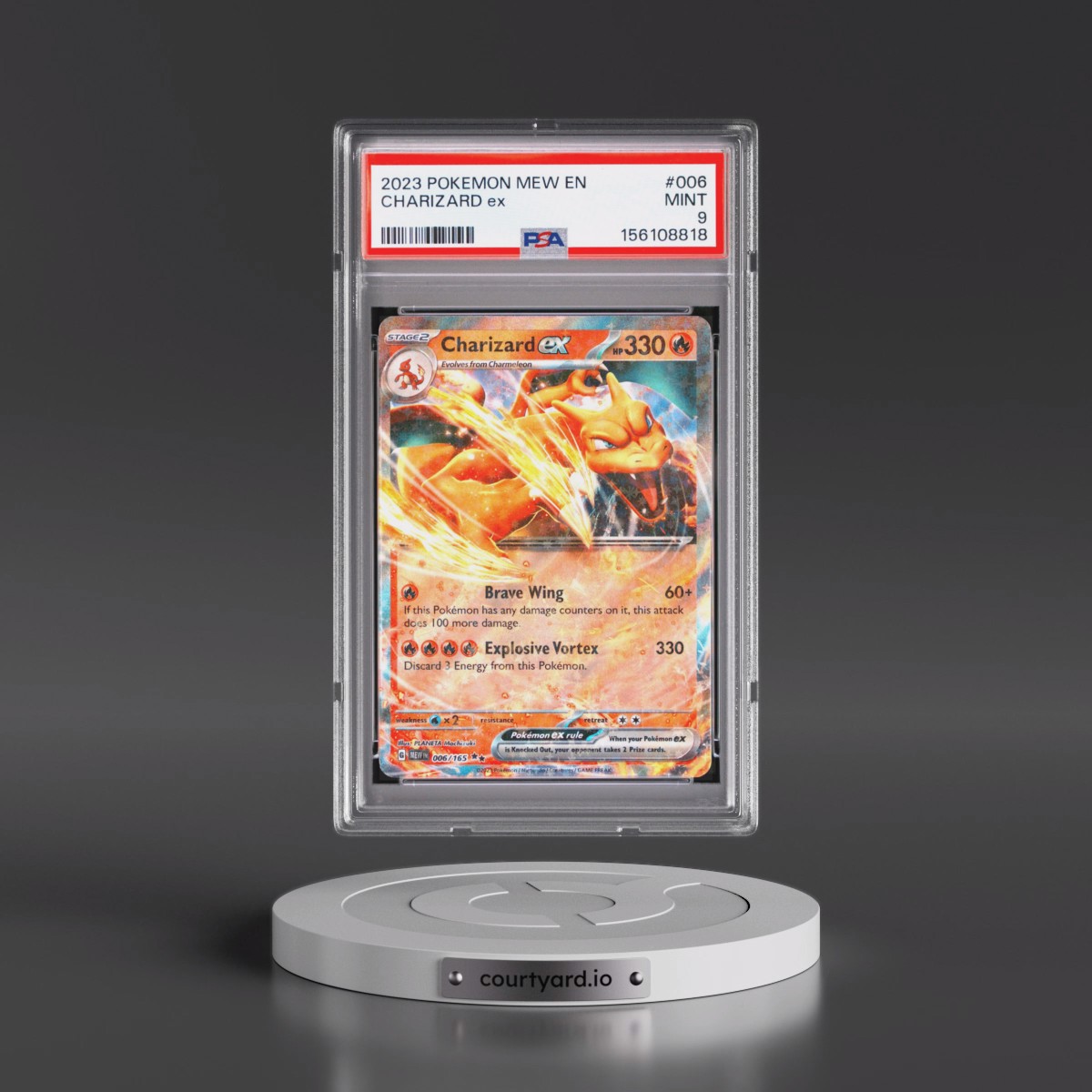 2023 Pokémon Mew EN-151 #006 Charizard EX - Holo (PSA 9 MINT)