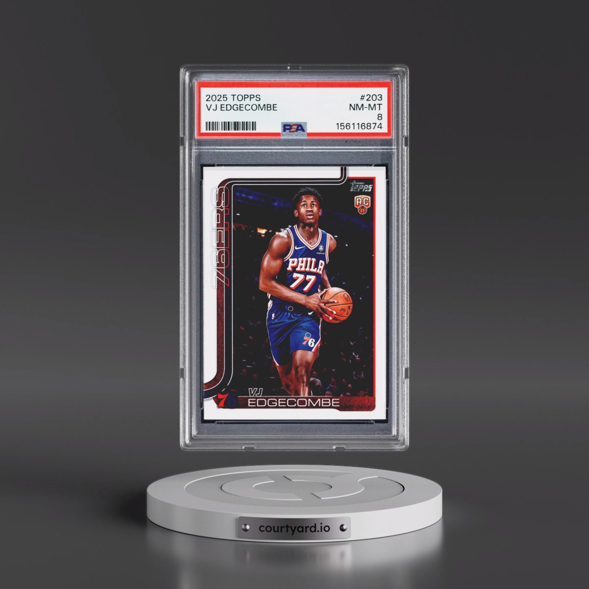 2025 Topps #203 VJ Edgecombe (PSA 8 NM-MT)
