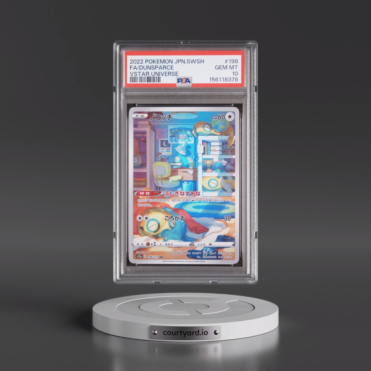 2022 Pokémon Sword & Shield Vstar Universe #198 Dunsparce - Full Art (PSA 10 GEM MINT)