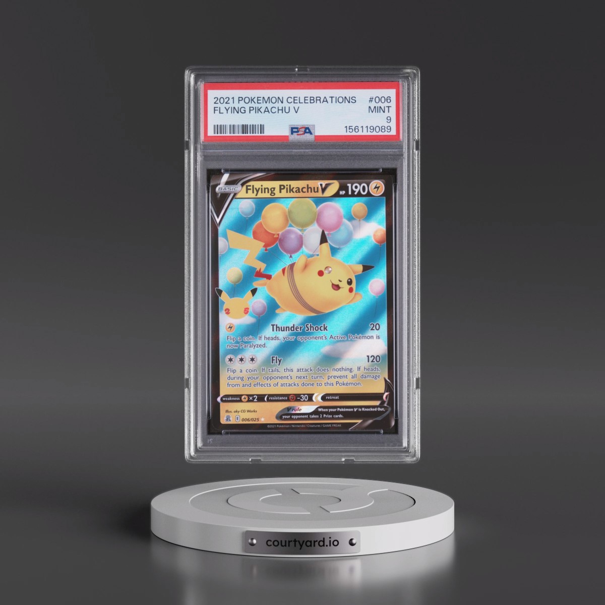 2021 Pokémon Celebrations #006 Flying Pikachu V - Holo (PSA 9 MINT)