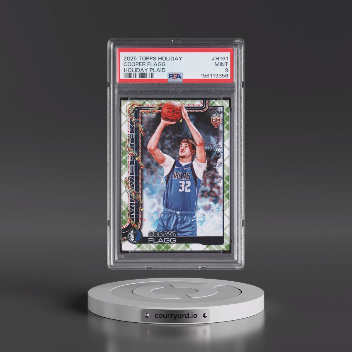 2025 Topps Holiday #H161 Cooper Flagg - Holiday Plaid (PSA 9 MINT)