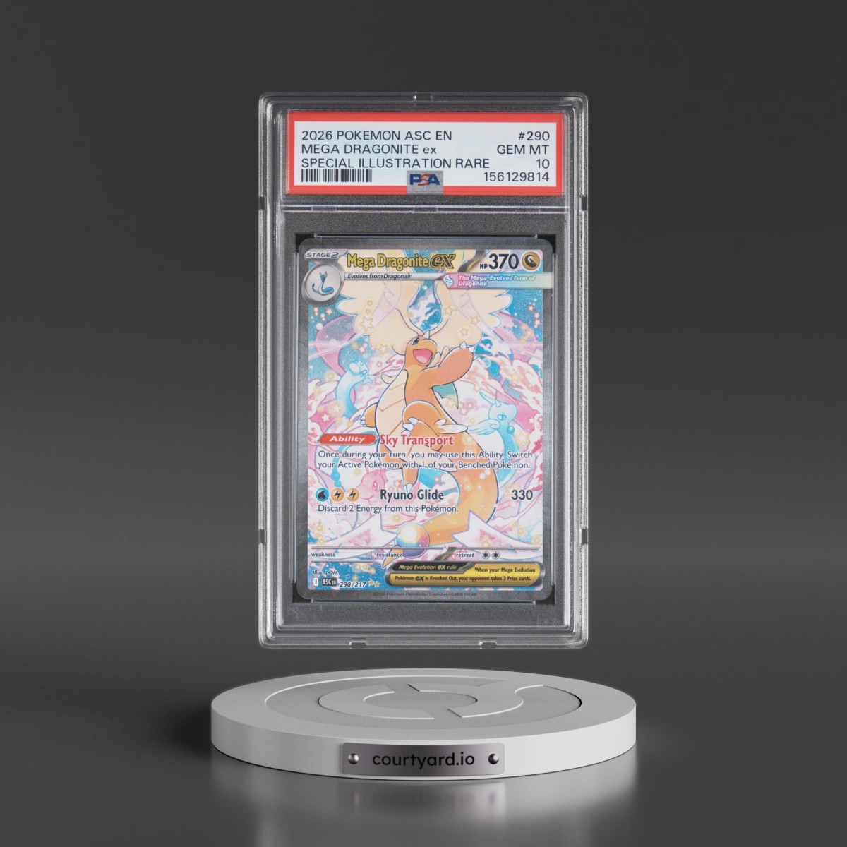2026 Pokémon Asc EN-Ascended Heroes #290 Mega Dragonite EX - Holo Special Illustration Rare (PSA 10 GEM MINT)
