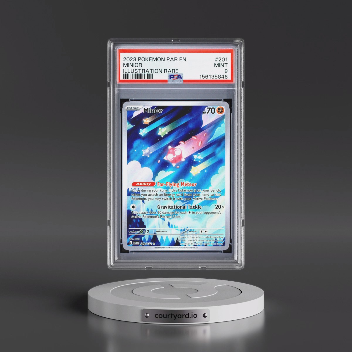 2023 Pokémon Par EN-Paradox Rift #201 Minior - Illustration Rare (PSA 9 MINT)