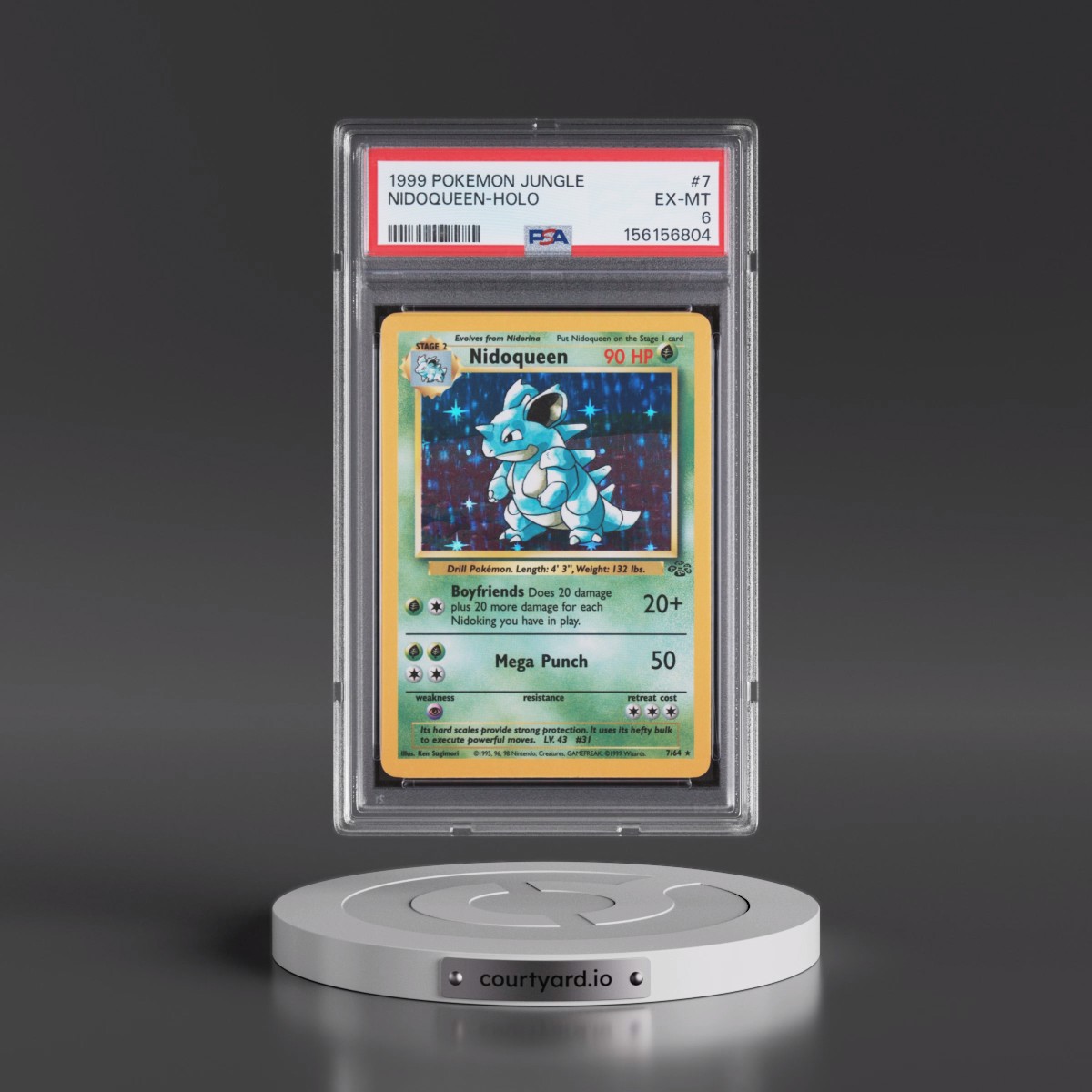 1999 Pokémon Jungle #7 Nidoqueen - Holo (PSA 6 EX-MT)