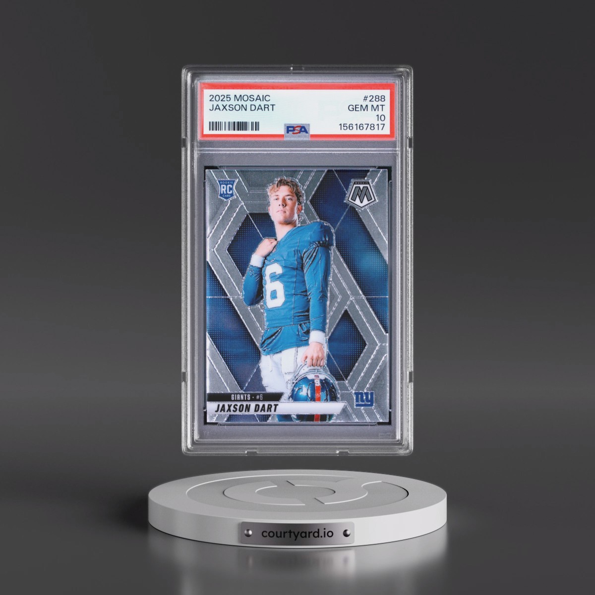 2025 Panini Mosaic #288 Jaxson Dart (PSA 10 GEM MINT)