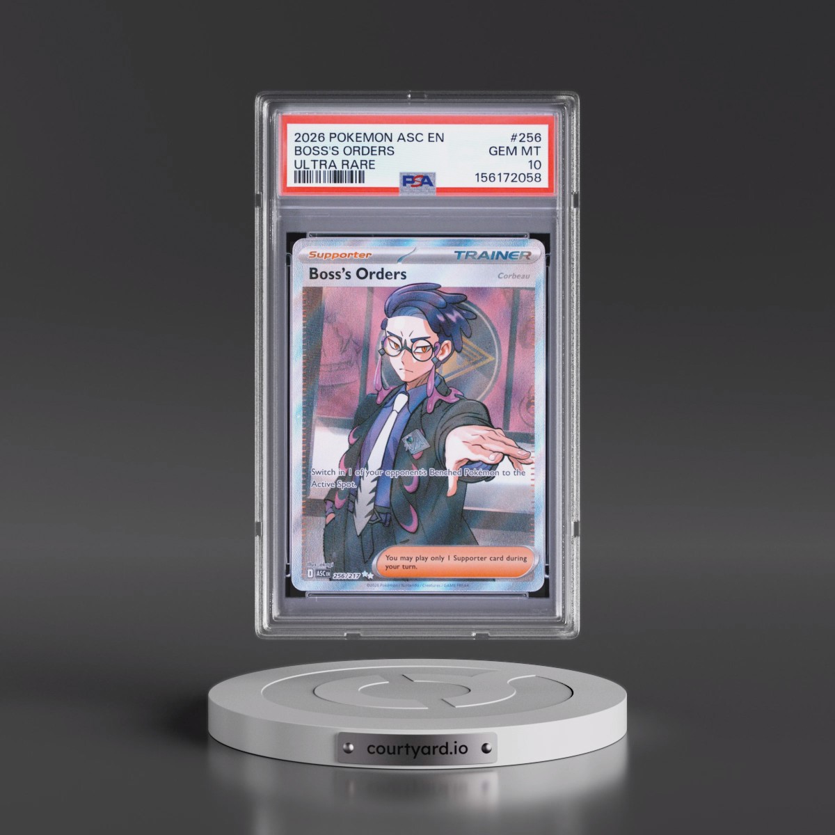 2026 Pokémon Asc EN-Ascended Heroes #256 Boss's Orders - Ultra Rare (PSA 10 GEM MINT)