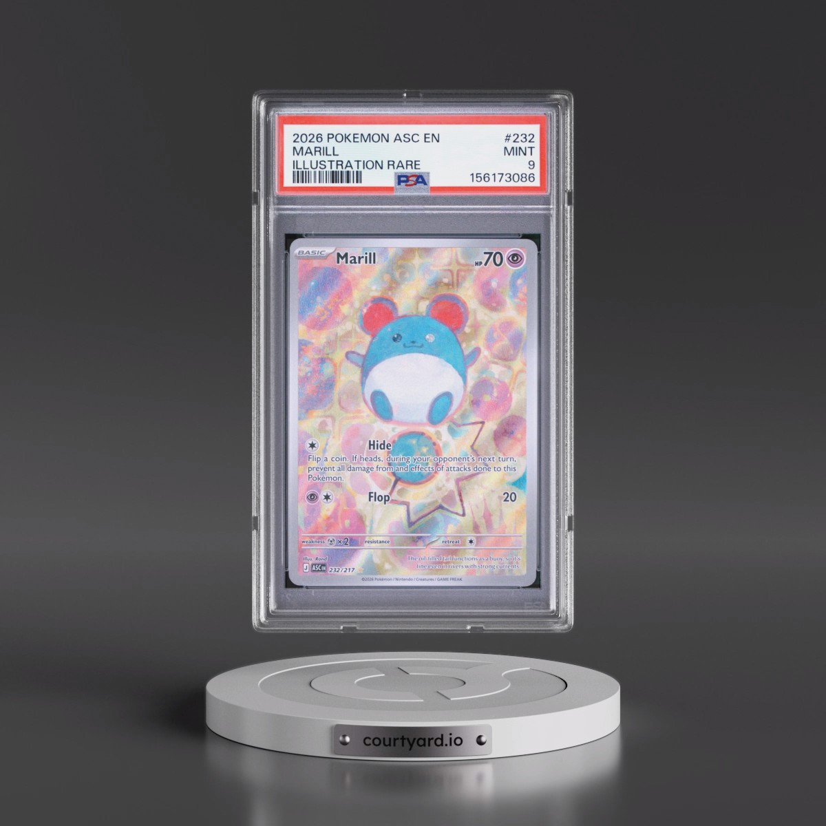 2026 Pokémon Asc EN-Ascended Heroes #232 Marill - Illustration Rare (PSA 9 MINT)