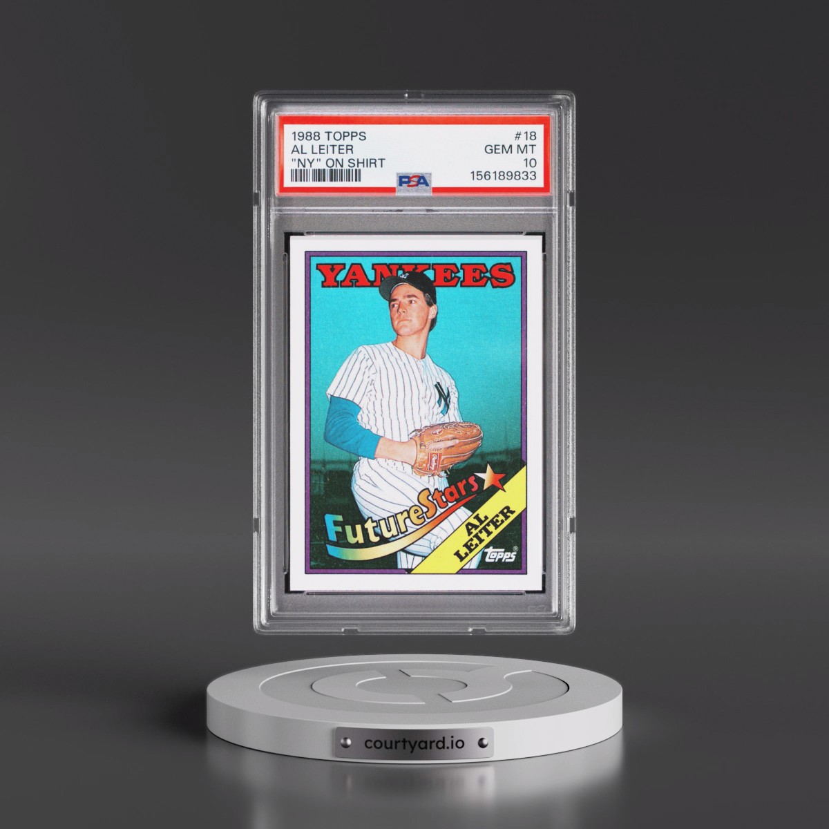 1988 Topps #18 Al Leiter - "NY" On Shirt (PSA 10 GEM MINT)
