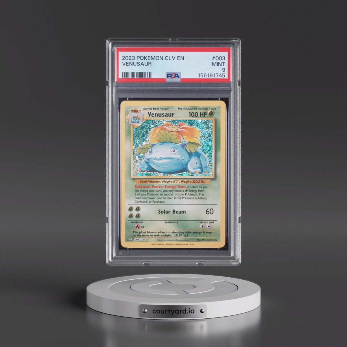 2023 Pokémon CLV-Trading Card Game Classic Venusaur & Lugia EX Deck #003 Venusaur (PSA 9 MINT)