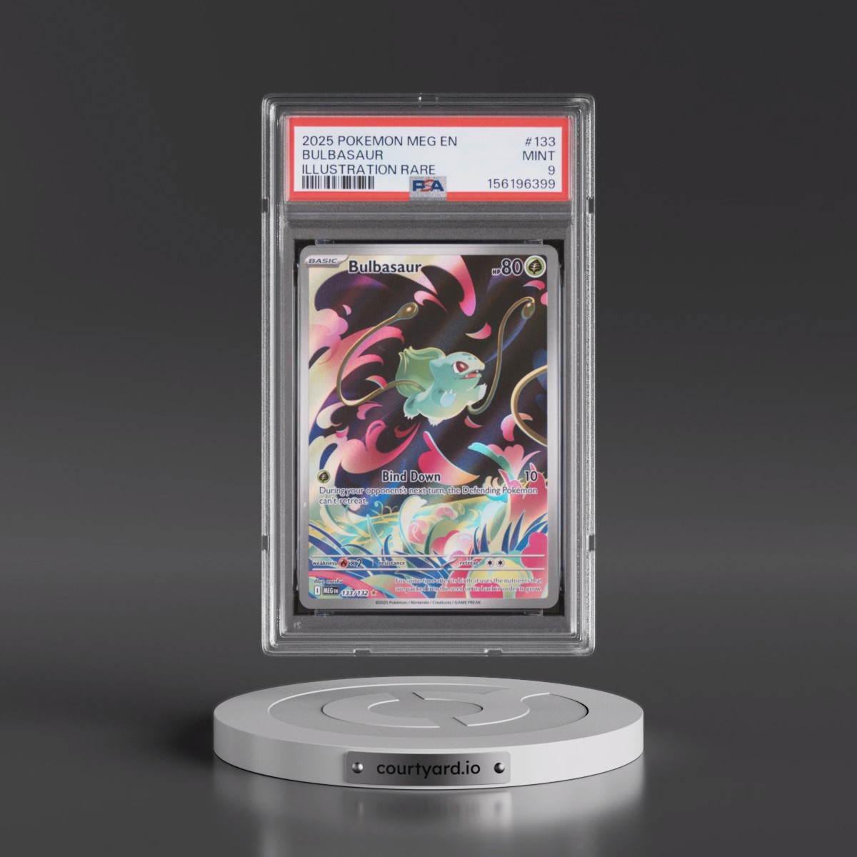 2025 Pokémon Meg EN-Mega Evolution #133 Bulbasaur - Illustration Rare (PSA 9 MINT)
