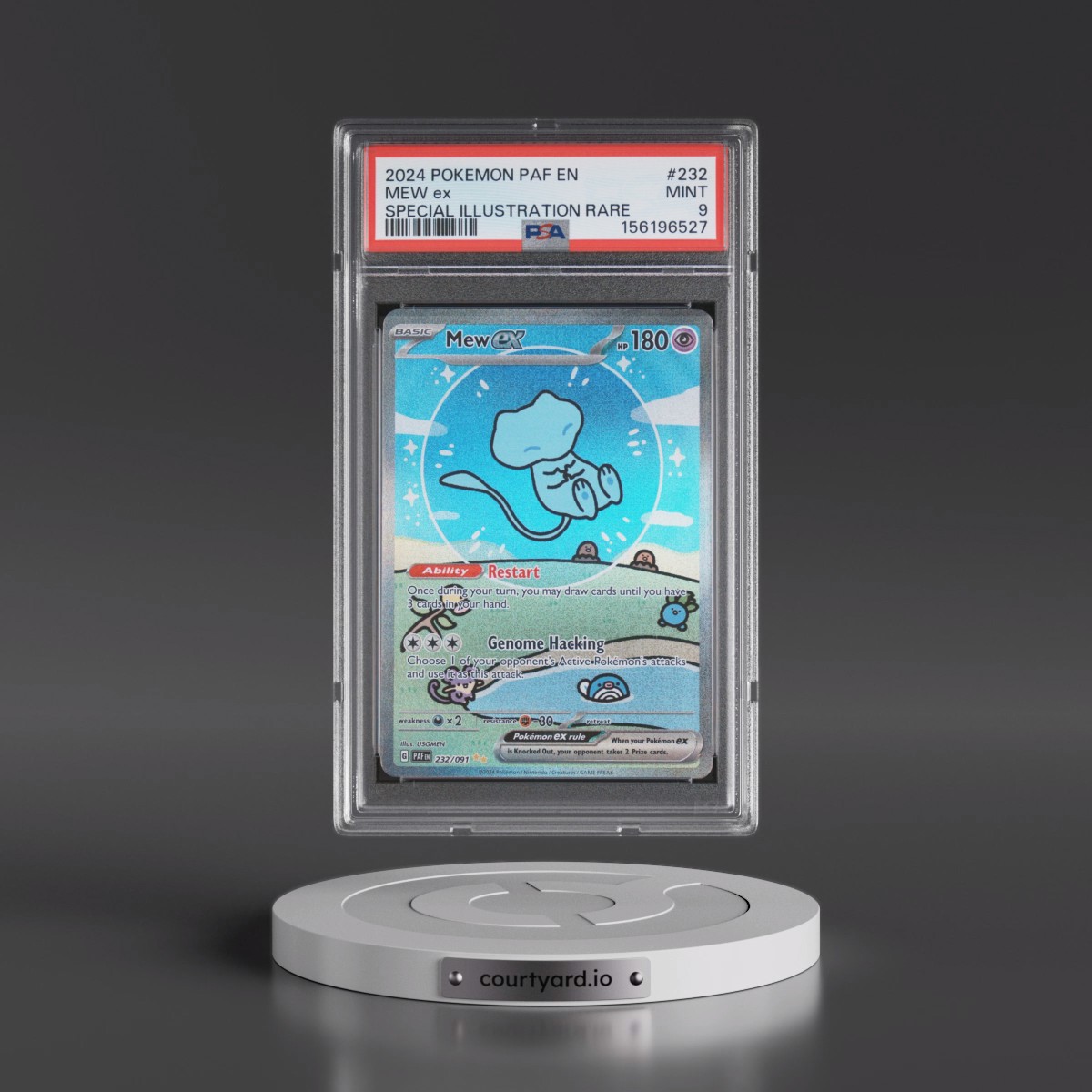 2024 Pokémon Paf EN-Paldean Fates #232 Mew EX - Holo Special Illustration Rare (PSA 9 MINT)