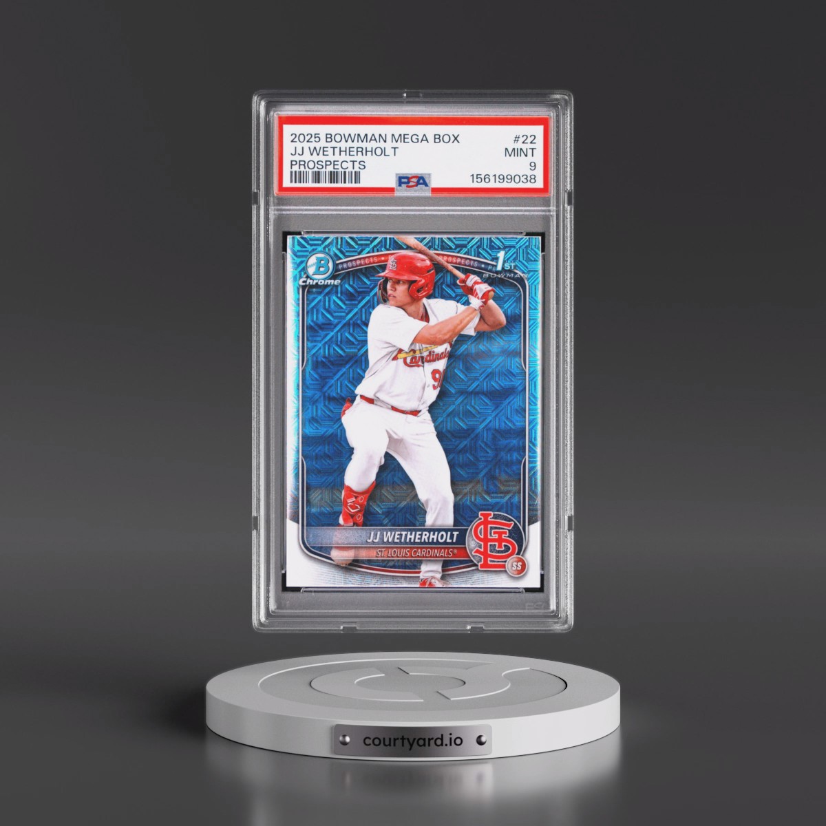 2025 Bowman Mega Box Chrome Prospects #22 JJ Wetherholt (PSA 9 MINT)