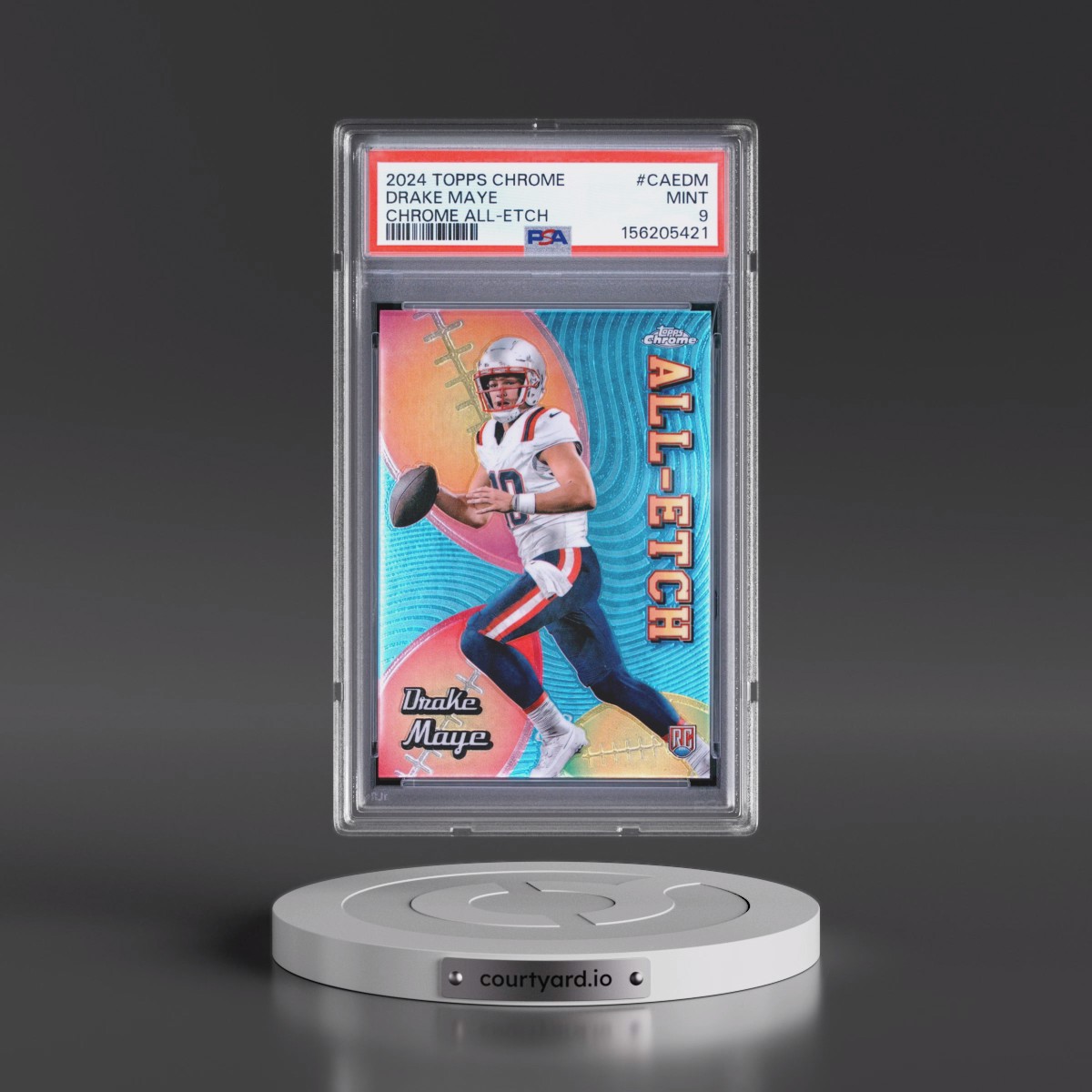 2024 Topps Chrome Chrome All-Etch #CAEDM Drake Maye (PSA 9 MINT)