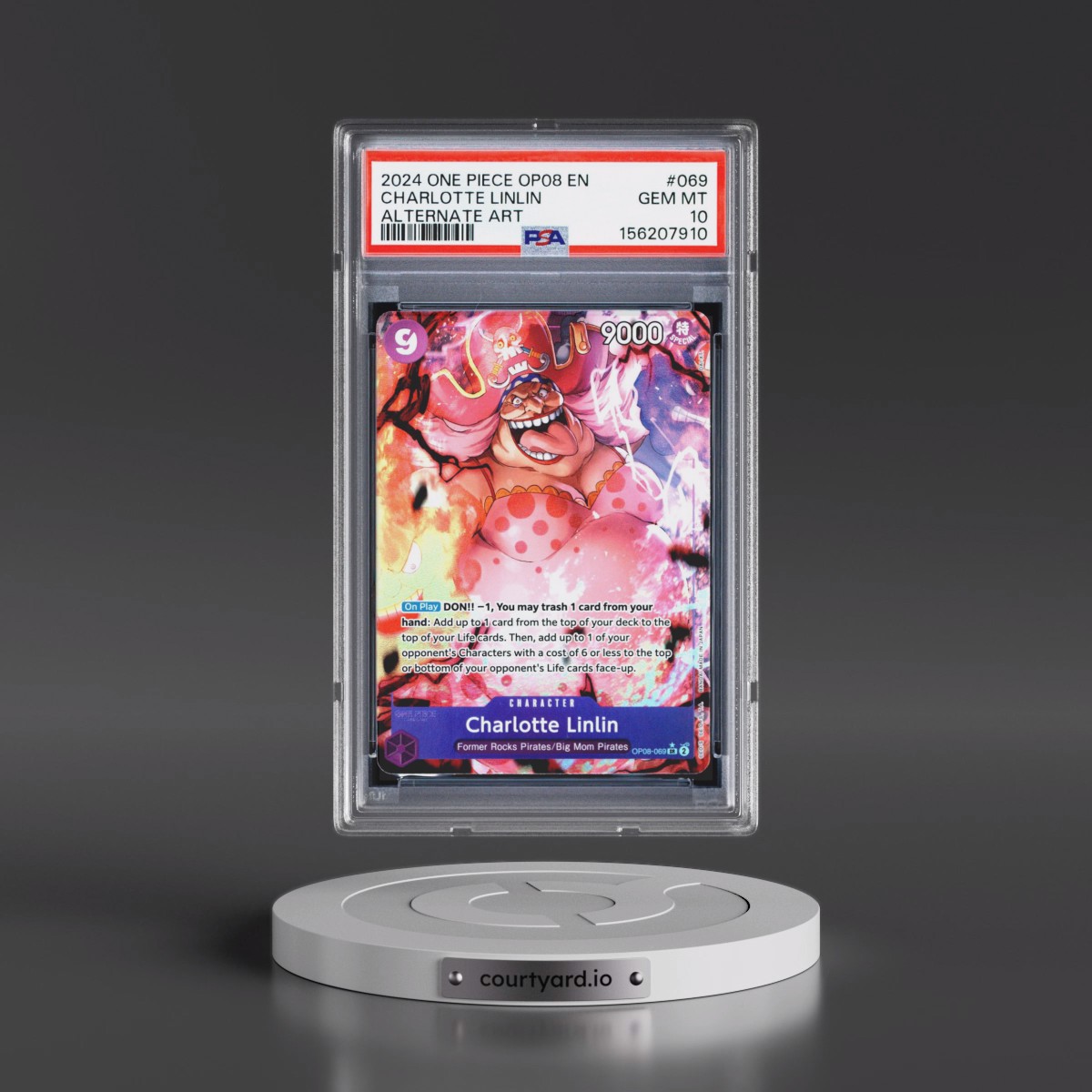 2024 One Piece OP08-Two Legends #069 Charlotte Linlin - Alternate Art (PSA 10 GEM MINT)