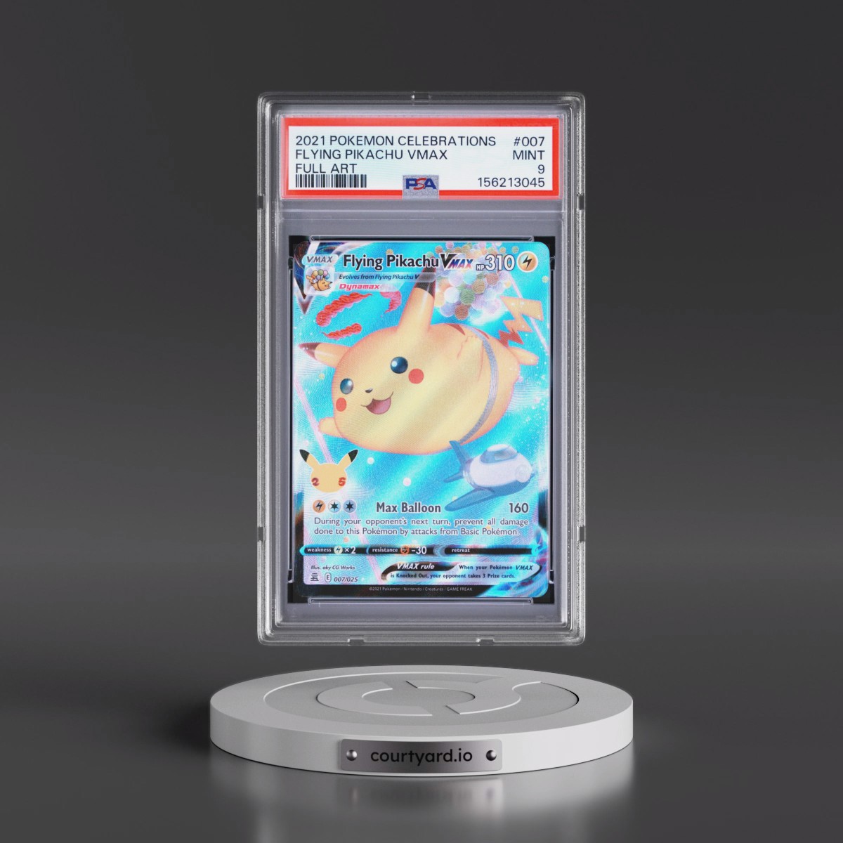 2021 Pokémon Celebrations #007 Flying Pikachu Vmax - Full Art (PSA 9 MINT)