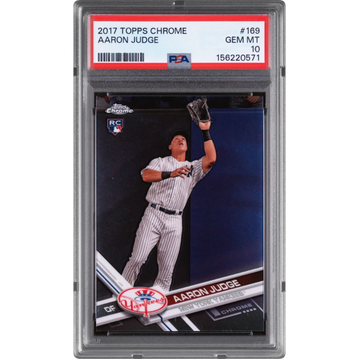 2017 Topps Chrome #169 Aaron Judge (PSA 10 GEM MINT)