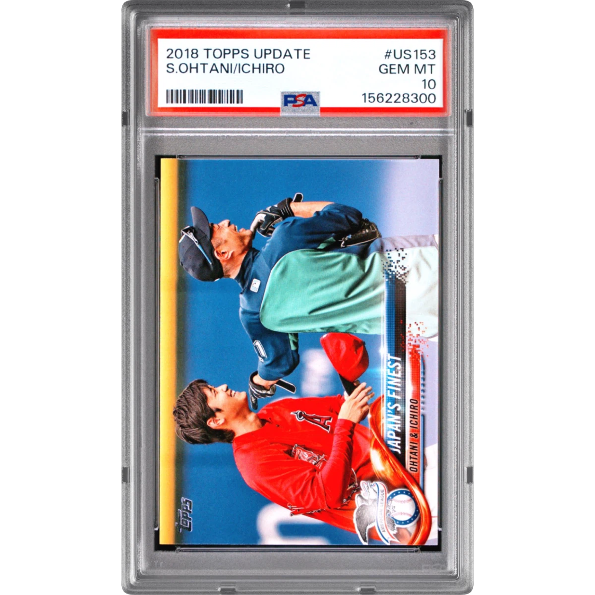 2018 Topps Update #US153 Ichiro/Shohei Ohtani (PSA 10 GEM MINT)