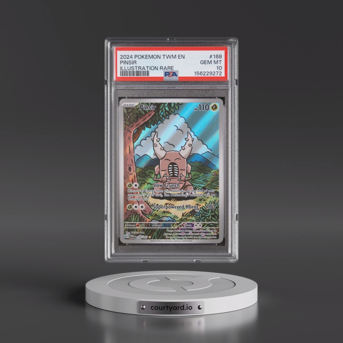 2024 Pokémon Twm EN-Twilight Masquerade #168 Pinsir - Illustration Rare (PSA 10 GEM MINT)