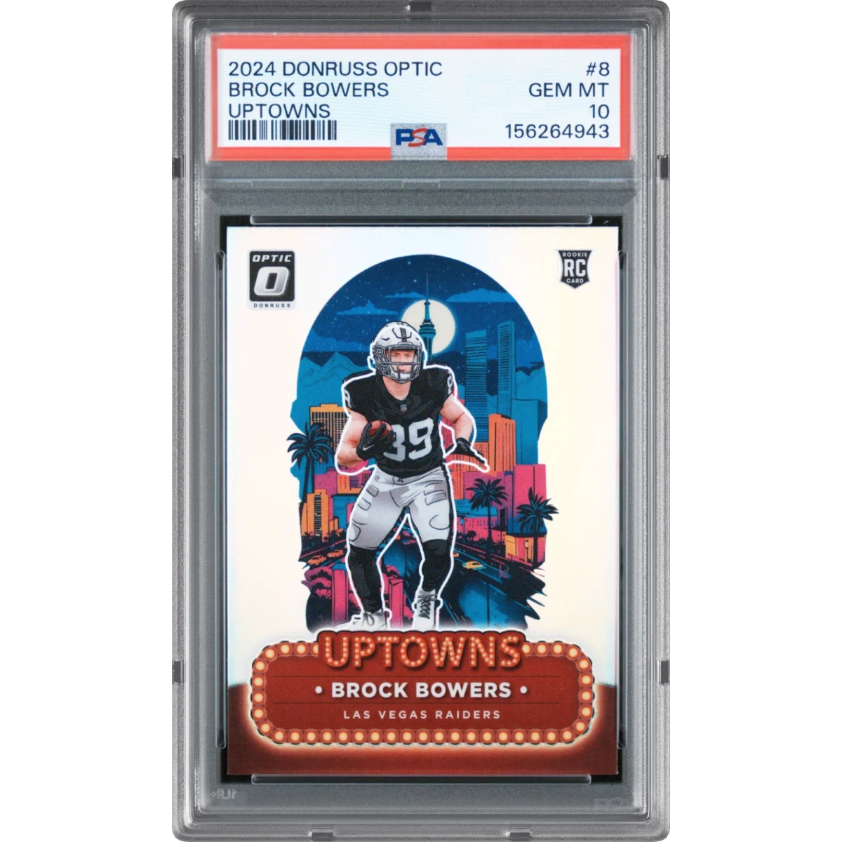 2024 Panini Donruss Optic Uptowns #8 Brock Bowers (PSA 10 GEM MINT)