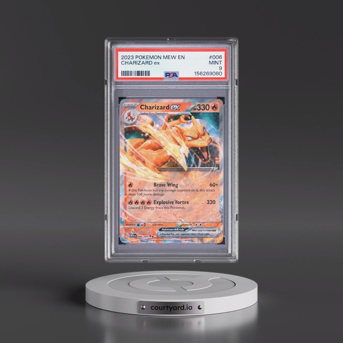 2023 Pokémon Mew EN-151 #006 Charizard EX - Holo (PSA 9 MINT)