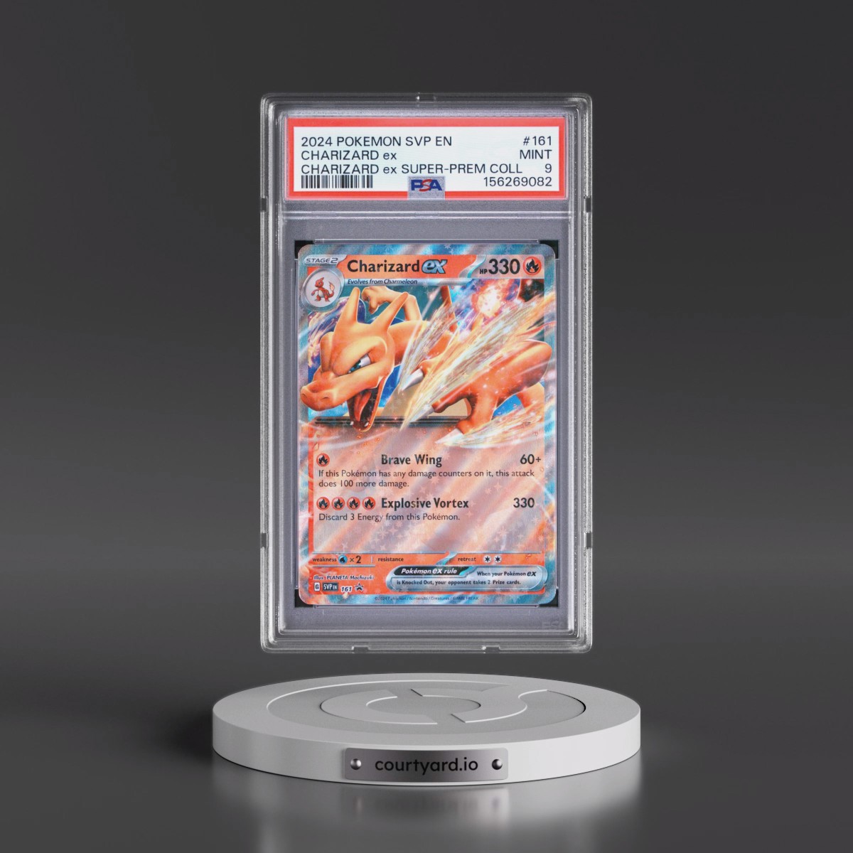 2024 Pokémon Svp EN-SV Black Star Promo #161 Charizard EX - Holo Charizard EX Super-Premium Collection (PSA 9 MINT)