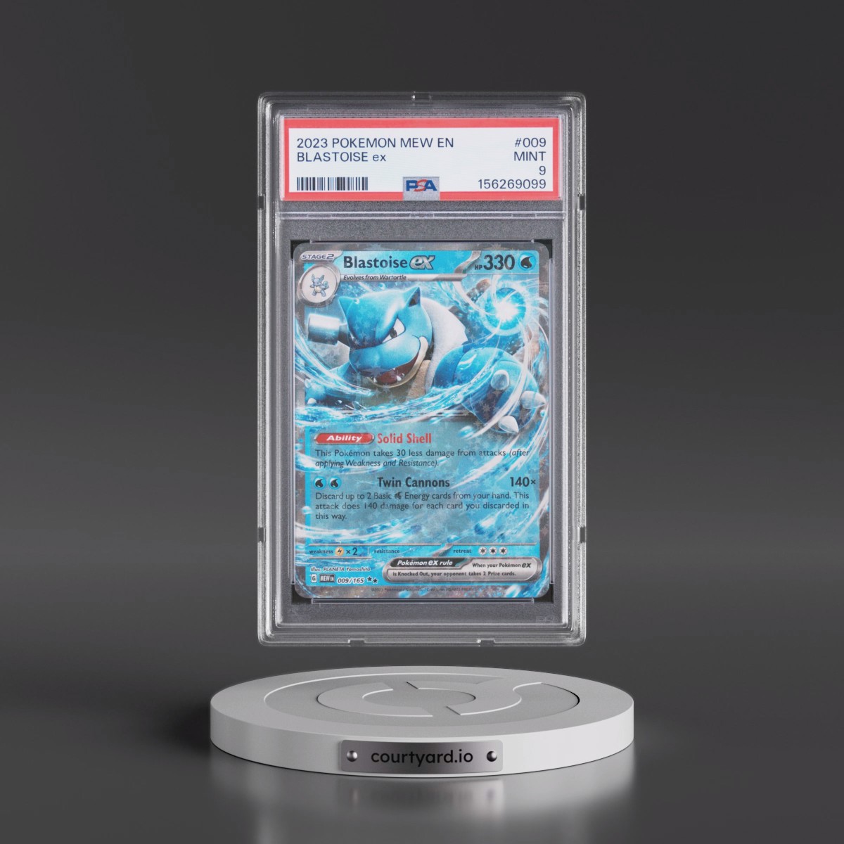 2023 Pokémon Mew EN-151 #009 Blastoise EX - Holo (PSA 9 MINT)