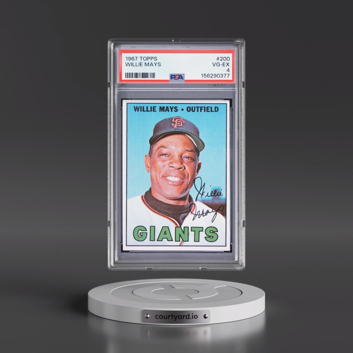 1967 Topps #200 Willie Mays (PSA 4 VG-EX)