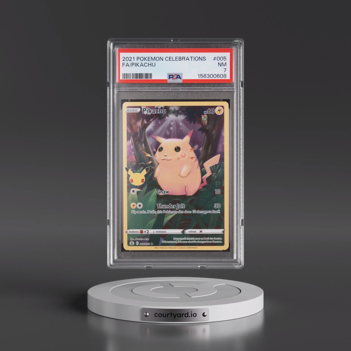2021 Pokémon Celebrations #005 Pikachu - Full Art (PSA 7 NM)