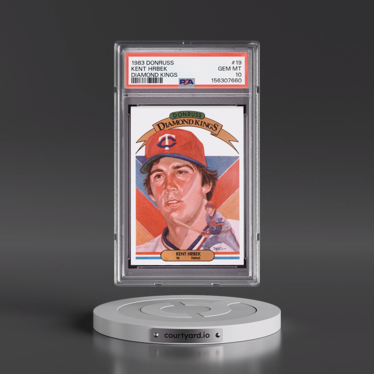 1983 Donruss #19 Kent Hrbek - Diamond Kings (PSA 10 GEM MINT)